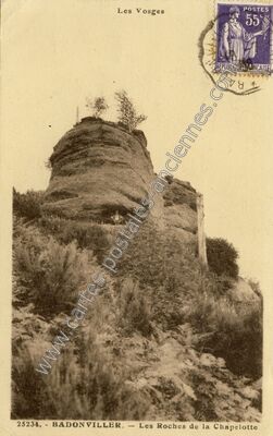 Carte postale ancienne Roches de la Chelotte — Angomont (Meurthe-et-Moselle)