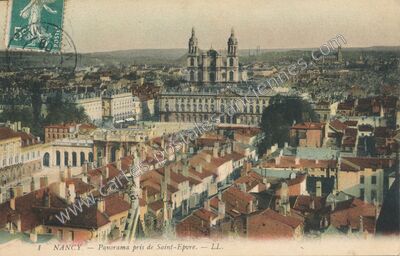 Carte postale ancienne Panorama pris de Saint-Epvre — Nancy (Meurthe-et-Moselle)