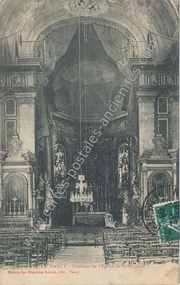 Carte postale ancienne Intérieur de l'Eglise de Bofsecours — Nancy (Meurthe-et-Moselle)