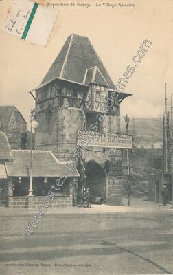 Carte postale ancienne Le Village Alsacien — Nancy (Meurthe-et-Moselle)