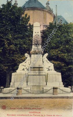 Carte postale ancienne Monument commémoratif des Victimes de la Guerre de 1870-71 — Lunéville (Meurthe-et-Moselle)