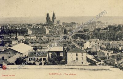 Carte postale ancienne Vue générale — Lunéville (Meurthe-et-Moselle)