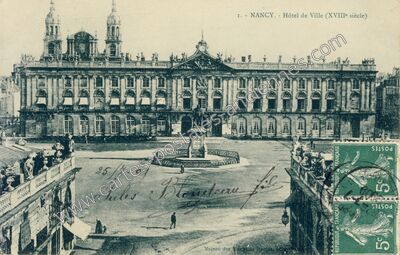 Carte postale ancienne Hôtel de Ville (XVIIIe siècle) — Nancy (Meurthe-et-Moselle)