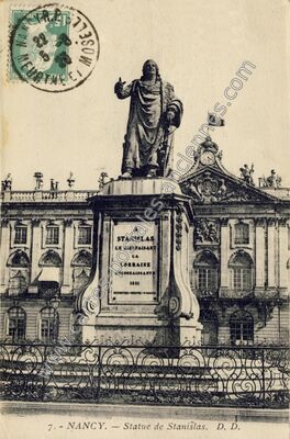 Carte postale ancienne Statue de Stanislas — Nancy (Meurthe-et-Moselle)