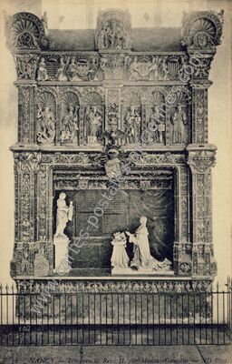 Carte postale ancienne Tombeau de René II, par Mansuy-Gauvain — Nancy (Meurthe-et-Moselle)