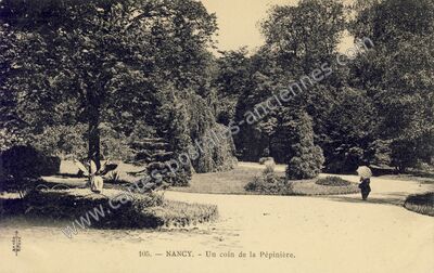 Carte postale ancienne Un coin de la Pépinière — Nancy (Meurthe-et-Moselle)