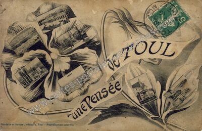 Carte postale ancienne De Toul, une Pensée — Toul (Meurthe-et-Moselle)