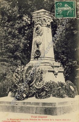 Carte postale ancienne Le Monument élevé à la Mémoire des Victimes de la Guerre 1870-1871 — Toul (Meurthe-et-Moselle)