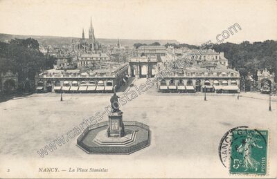 Carte postale ancienne La Place Stanislas — Nancy (Meurthe-et-Moselle)
