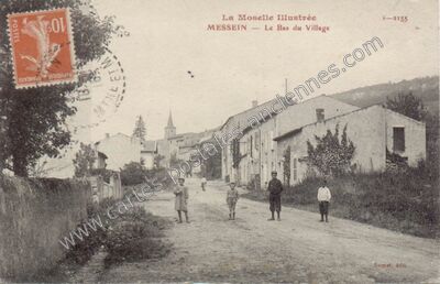 Carte postale ancienne Le Bas du Village — Messein (Meurthe-et-Moselle)