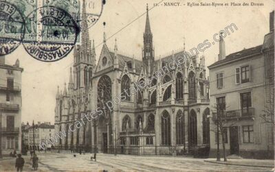 Carte postale ancienne Eglise Saint-Epvre et Place des Dames — Nancy (Meurthe-et-Moselle)