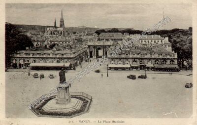 Carte postale ancienne La Place Stanislas — Nancy (Meurthe-et-Moselle)