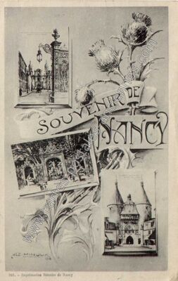 Carte postale ancienne Souvenir de Nancy — Nancy (Meurthe-et-Moselle)