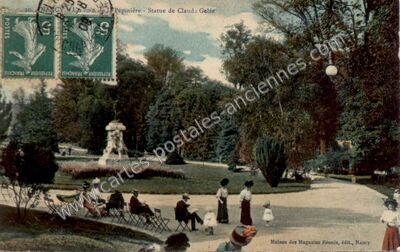 Carte postale ancienne Pépinière - Statue de Claude Gelée — Nancy (Meurthe-et-Moselle)