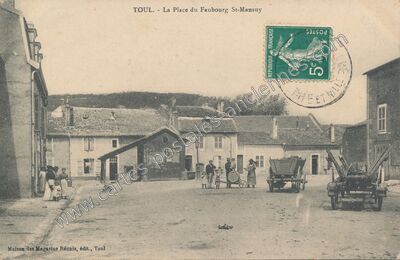 Carte postale ancienne La Place du Faubourg St-Mansuy — Toul (Meurthe-et-Moselle)