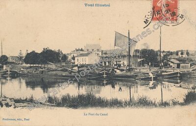 Carte postale ancienne Le Port du Canal — Toul (Meurthe-et-Moselle)