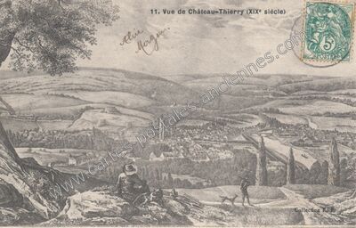 Carte postale ancienne Vue de Château-Thierry — Château-Thierry (Aisne)