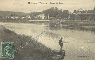 Carte postale ancienne Bords de Marne — Château-Thierry (Aisne)