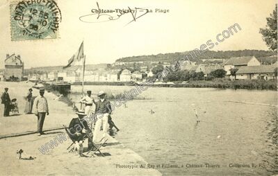 Carte postale ancienne La Plage — Château-Thierry (Aisne)