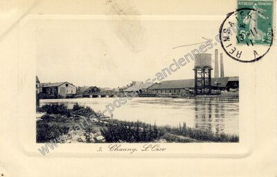 Carte postale ancienne L'Oise — Chauny (Aisne)