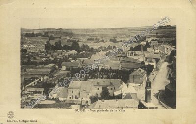 Carte postale ancienne Vue générale de la Ville — Guise (Aisne)