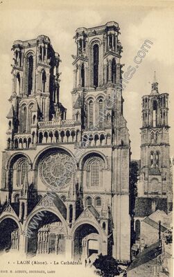 Carte postale ancienne La Cathédrale — Laon (Aisne)