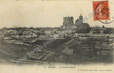 Carte postale ancienne Le Panorama — Laon (Aisne)