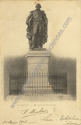 Carte postale ancienne Maréchal Serurier — Laon (Aisne)