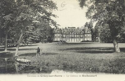 Carte postale ancienne Chateau de Richecourt — Mesbrecourt-Richecourt (Aisne)