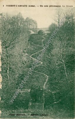 Carte postale ancienne Un coin pittoresque. La Dhuys — Nogent-l'Artaud (Aisne)