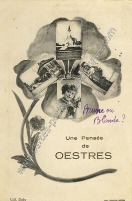 Carte postale ancienne Oestres — Saint-Quentin (Aisne)