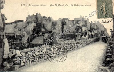 Carte postale ancienne Rue St-Christophe — Soissons (Aisne)