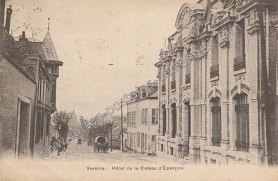 Carte postale ancienne Hôtel de la Caisse d'Epargne — Vervins (Aisne)