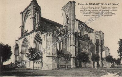Carte postale ancienne Église du MONT-NOTRE-DAME — Mont-Notre-Dame (Aisne)