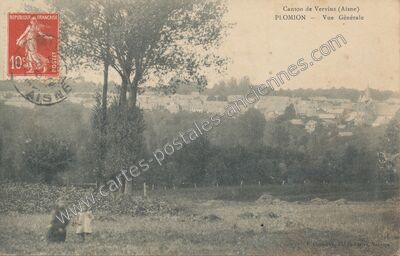 Carte postale ancienne Vue Générale — Plomion (Aisne)