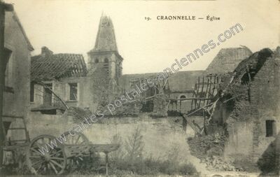 Carte postale ancienne Église — Craonnelle (Aisne)