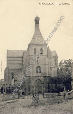 Carte postale ancienne L'Église — Saint-Gobain (Aisne)