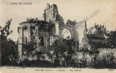 Carte postale ancienne L'Aisne dévastée — Soupir (Aisne)