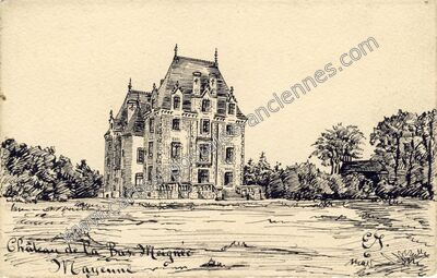 Carte postale ancienne Chateau de la Bas Meignee — Non Localisée (Mayenne)
