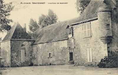 Carte postale ancienne Château de Marigny — Alexain (Mayenne)