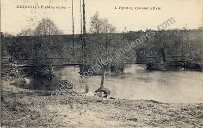 Carte postale ancienne L'Epinay — Andouillé (Mayenne)