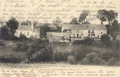 Carte postale ancienne La Vallee — Aron (Mayenne)