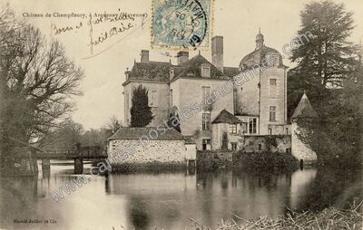 Carte postale ancienne Chateau de Champfleury — Arquenay (Mayenne)