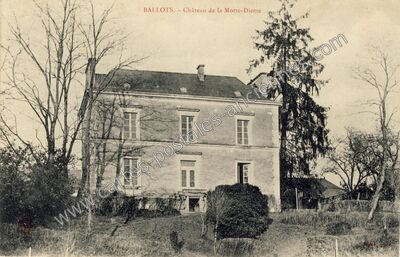 Carte postale ancienne Château de la Motte-Diotte — Ballots (Mayenne)