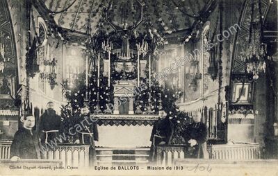 Carte postale ancienne Eglise - Mission de 1913 — Ballots (Mayenne)