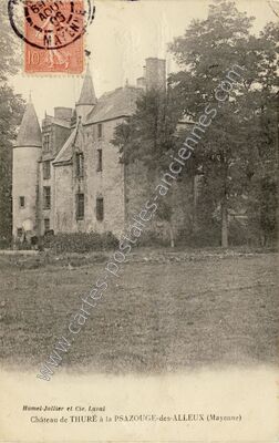 Carte postale ancienne Chateau de Thure — La Bazouge-des-Alleux (Mayenne)