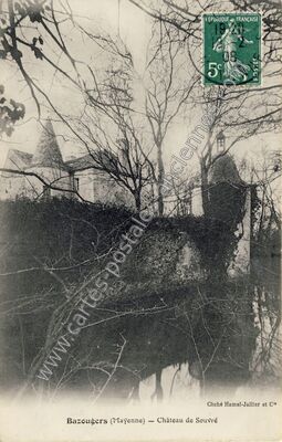 Carte postale ancienne Chateau de Souvre — Bazougers (Mayenne)