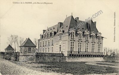 Carte postale ancienne Chateau de la Barre — Bierné (Mayenne)