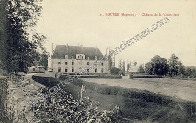 Carte postale ancienne Château de la Vezouzières — Bouère (Mayenne)
