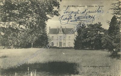 Carte postale ancienne Chateau du Plessis — Bouère (Mayenne)